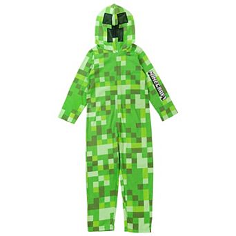 Minecraft Creeper Cosplay Hooded One Piece