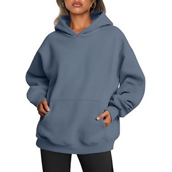 Women Oversized Hoodie Fall Aesthetic Drop Shoulder Kangaroo Pocket Daily Outfit