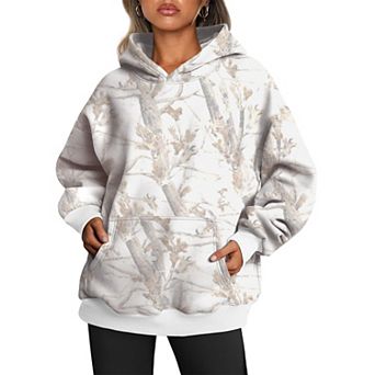 Women Oversized Hoodie Fall Aesthetic Drop Shoulder Kangaroo Pocket Daily Outfit