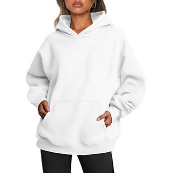 Women Oversized Hoodie Fall Aesthetic Drop Shoulder Kangaroo Pocket Daily Outfit