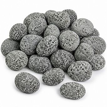 Natural Rounded Lava Rock for Vases, Planters, Centerpieces & Home Décor 10 Pounds