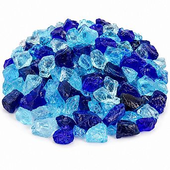 Decorative 3/8"-3/4" Blended Crushed Glass for Vases, Centerpieces, Planters & Crafts 10 Pounds