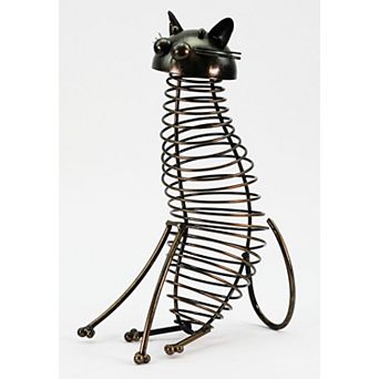Decorative Metal Wine Cork Holder Cat Figure, Cork Collector Display for Kitchen, Bar & Home Decor