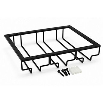 Wall Mounted Stemware Holder, Space Saving Wine Storage for Kitchen, Home Bar, Dining Room, Pantry