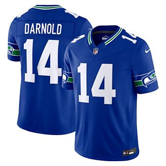 Men's Nike Sam Darnold Royal Seattle Seahawks Alternate Vapor F.U.S.E. Stitched Limited Jersey