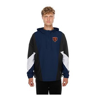Men's New Era Navy Chicago Bears Quarter-Zip Windbreaker Jacket