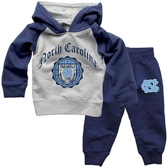 Infant Wes & Willy Navy North Carolina Tar Heels Raglan Hoodie and Sweatpants Set