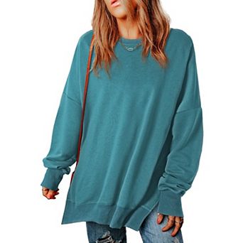 Acid Wash Oversized Pullover Top