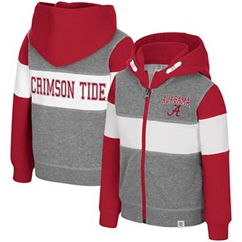 Toddler Colosseum Heather Gray Alabama Crimson Tide Bert Full-Zip Hoodie