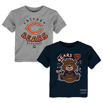 Toddler Mitchell & Ness Navy/Gray Chicago Bears Two-Pack Sketched Up T-Shirt Set