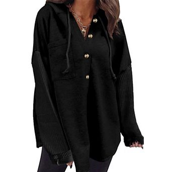 Women Oversized Hoodie Loose Fit Casual Lightweight Pocket Top