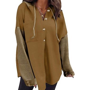Women Oversized Hoodie Loose Fit Casual Lightweight Pocket Top