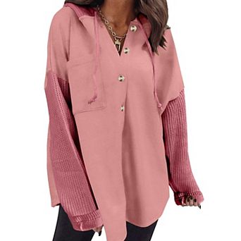 Women Oversized Hoodie Loose Fit Casual Lightweight Pocket Top