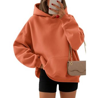 Women's Oversized Fleece Hoodie Pullover Pocket Shirt