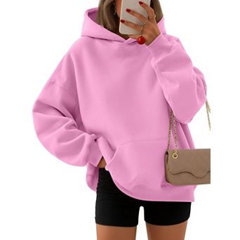 Women's Oversized Fleece Hoodie Pullover Pocket Shirt