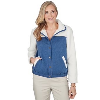 Petite Alfred Dunner Sunset Ridge Denim & Sherpa Jacket