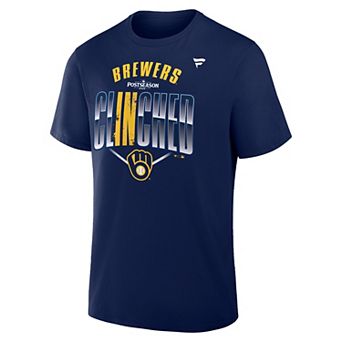 Men's Fanatics Milwaukee Brewers MLB Postseason Participant Short Sleeve Tee