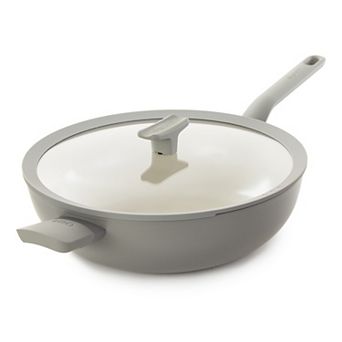 BergHOFF Leo Nonstick Ceramic 12.75-Inch Wok Pan 6.2-qt with Glass Lid