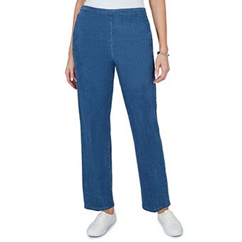 Women's Alfred Dunner Ann Arbor Relaxed Elastic Waist Jeans