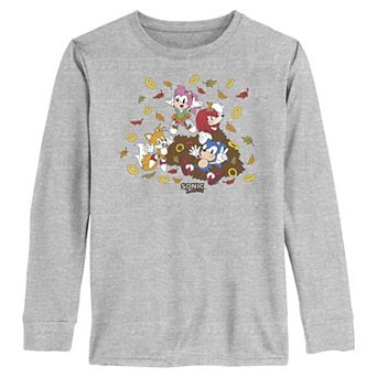 Boys 6-20 Sonic The Hedgehog Autumn Fun Long Sleeve Graphic Tee