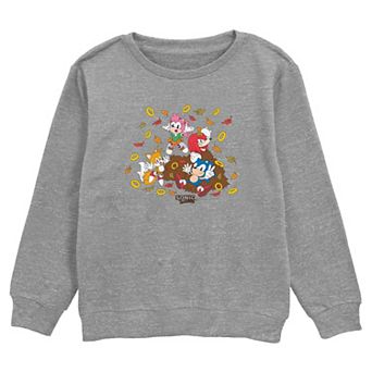 Boys 6-20 Sonic The Hedgehog Autumn Fun Crew Fleece Sweatshirt