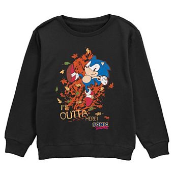 Boys 6-20 Sonic The Hedgehog I'm Outta Here Crew Fleece Sweatshirt