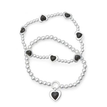 Napier Silver Tone Polished Stretch Bracelet