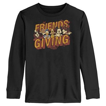 Boys 6-20 Mickey Mouse Happy Friendsgiving Long Sleeve Graphic Tee