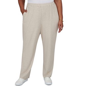 Plus Size Alfred Dunner Luxe Be A Lady Ribbed Knit Lounge Pants