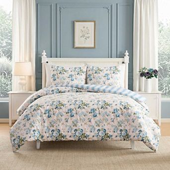 Laura Ashley Rosemoore Floral Comforter Set