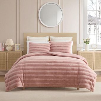 Laura Ashley Cloud Faux Fur Comforter Set
