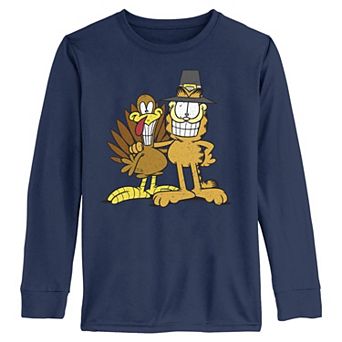 Boys 6-20 Garfield Pilgrim Portrait Long Sleeve Graphic Tee