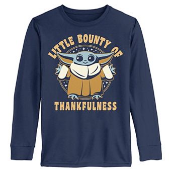 Boys 6-20 Star Wars The Mandalorian Little Bounty Of Thankfulness Long Sleeve Graphic Tee