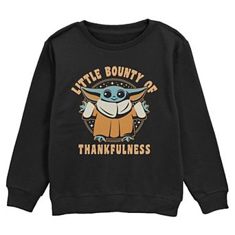 Boys 6-20 Star Wars The Mandalorian Little Bounty Of Thankfulness Crew Fleece Sweatshirt