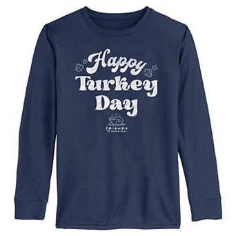 Boys 6-20 Friends Happy Turkey Day Long Sleeve Graphic Tee