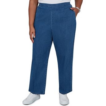 Plus Size Alfred Dunner Ann Arbor Relaxed Elastic Waist Jeans