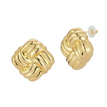 WINX Quilted Square Post Stud Earrings