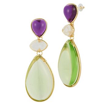WINX Gold Tone Alloy Polished Multi Shape Drop Earrings