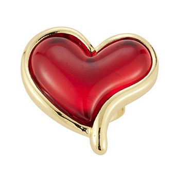 WINX Gold-Tone Heart Cubic Zirconia Comfort Fit Statement Ring