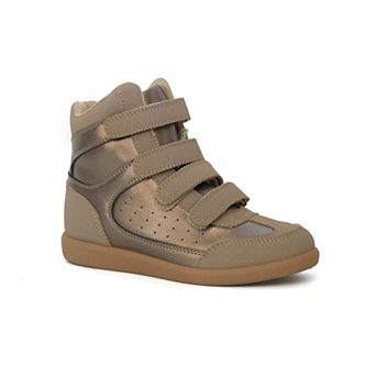 Yoki High Top Women's Metallic Wedge Sneakers