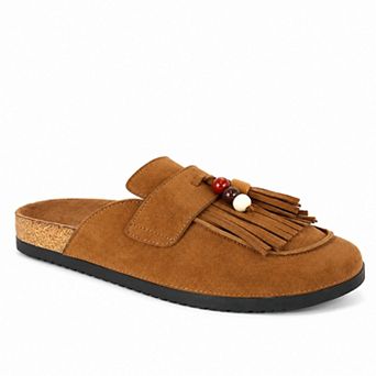 Yoki Women's Fringe Tassel Slip-On Clogs