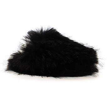 Yoki Women's Faux Fur Slip-On Clog Fuzzy Comfort Footwear