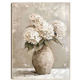 Textured Hydrangea Arrangement by Creative Studio Framed Canvas Wall Art