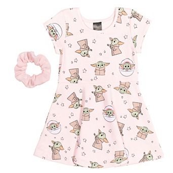 Star Wars The Mandalorian Grogu Skater Dress and Scrunchie Set