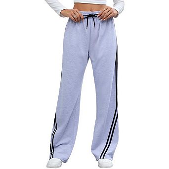 Women's Loose Straight Leg Sweatpants With Drawstring Tie Waist