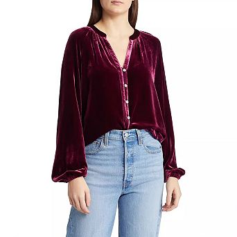 Women's V Neck Long Sleeve Shirt Blouse Casual Work Top