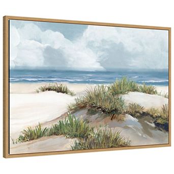 Coastal Serenity - Dunes and Sea by PI Studio Framed Canvas Wall Art Print