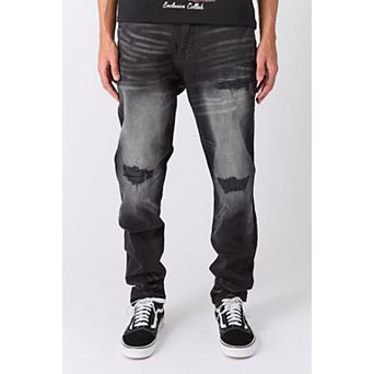 Midnight Distressed Skinny Jeans - Black
