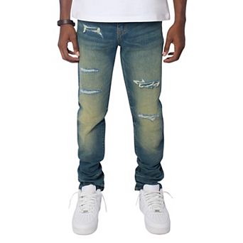 Everyday Distressed Skinny Jeans - Vintage Blue