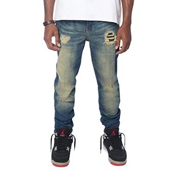 Essential Distressed Skinny Jeans - Dark Blue